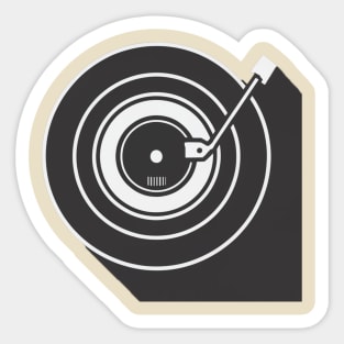 Vintage distressed DJ turntable Sticker